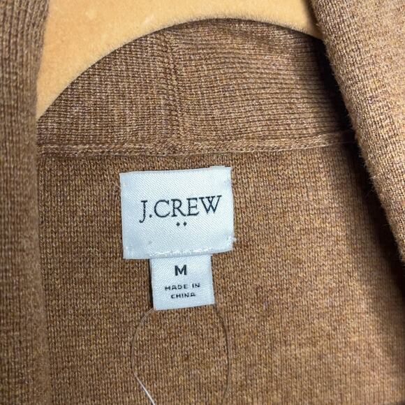 J. CREW Chelsea Sweater Blazer Heather Camel Tan Brown Sz M {XX44} - Picture 5 of 7